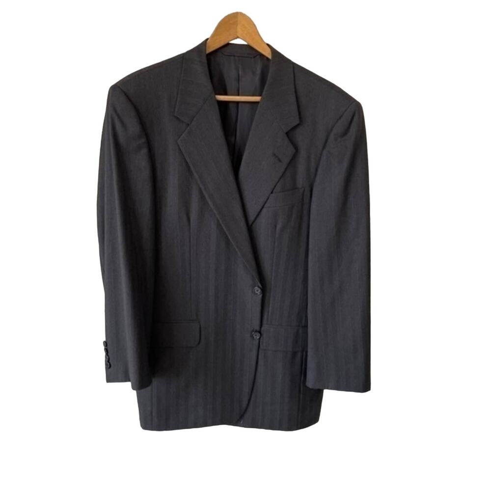 Hickey Freeman Boardroom Blazer Sports Coat Suit Jacket Wool 42Reg Two Button